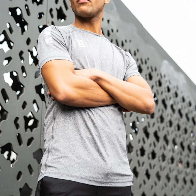 Dual Gym T-shirt : Grey Melange