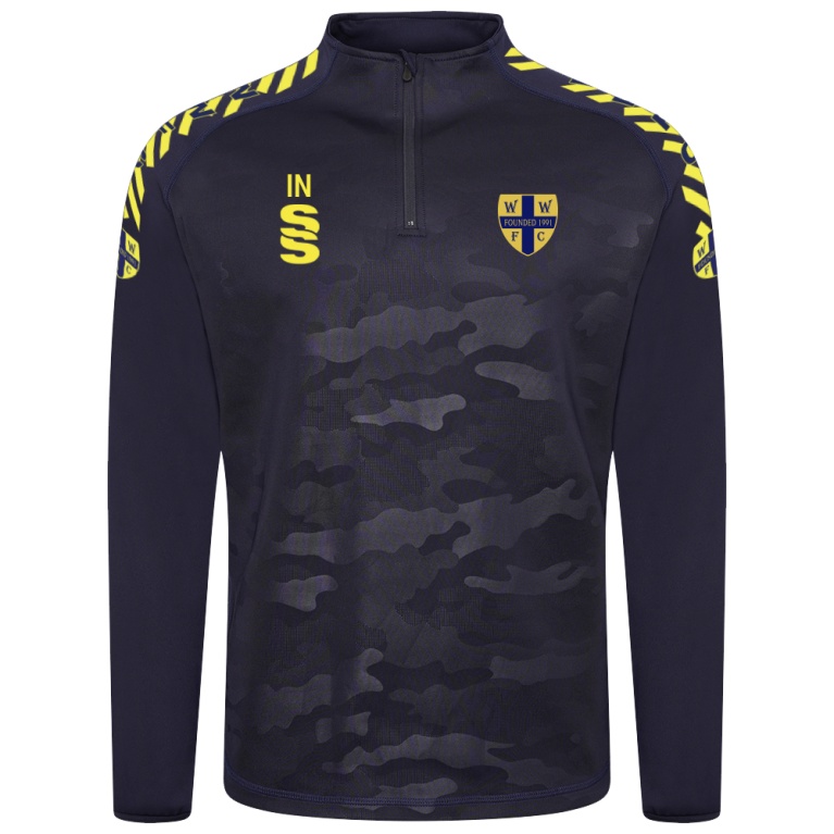 Camo 1/4 Zip Performance Top : Navy
