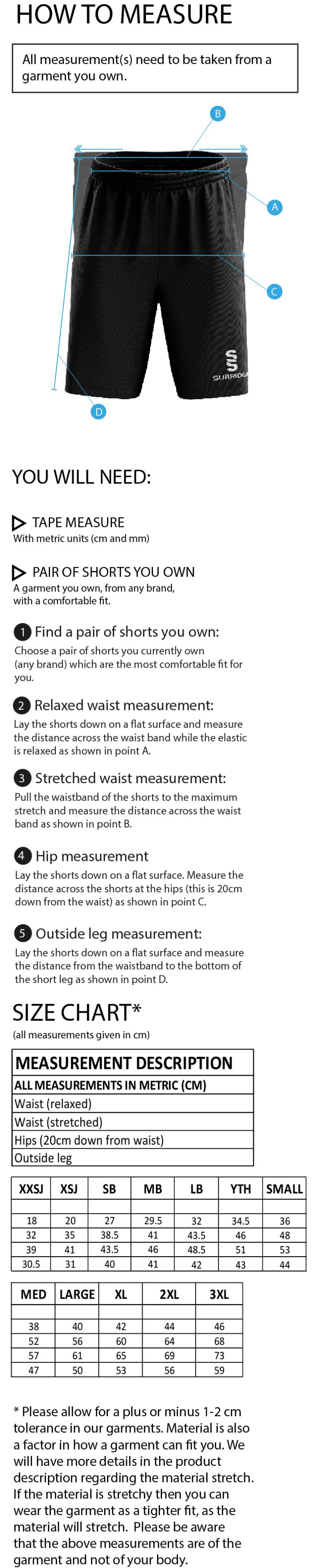 Fuse Short - Size Guide